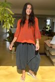 Made in Italy Cotton Blend Knit Top Rust 